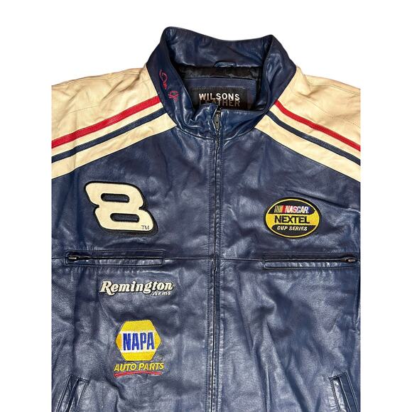 Vintage Nascar Dale Earnhardt Budweiser Racing Leather Jacket - Picture 3 of 13